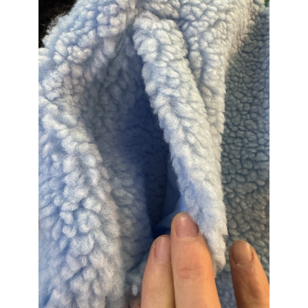 MNML SHERPA ZIP UP JACKET (BLUE/GREEN) Size M Coat NWT - Picture 8 of 9